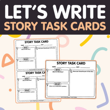 Preview of Story Task Card Template | Reading | Comprehension | Writing Activities