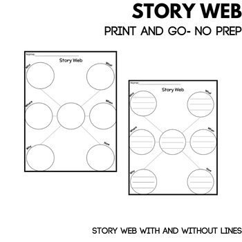 Preview of Story Web- Retelling and Comprehension- Print and Go!