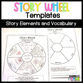 Preview of Story Wheel Templates | Story Elements | Plot | Characters | Vocabulary