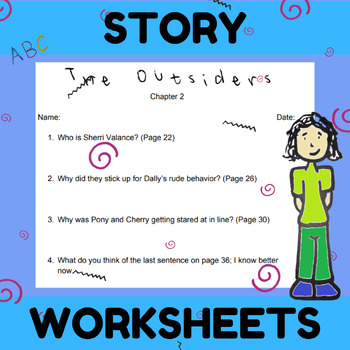 Preview of Story Worksheets Bundle; Check your student's knowledge with these worksheets!