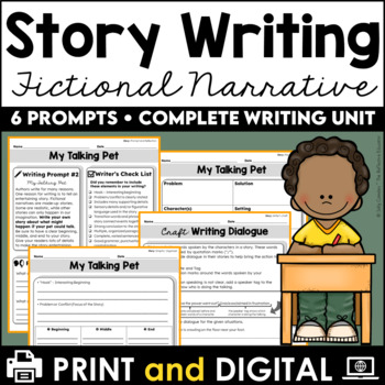 Preview of Story Writing | Fictional Narrative | 4th Grade Writing 6 Week Unit