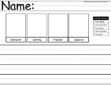 Story Writing Graphic Organizer Worksheet and Rubric Grades 1 & 2
