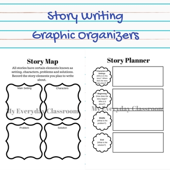 Preview of Story Writing Graphic Organizers