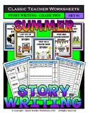 Story Writing-Summer-Grade 2 (2nd Grade)-Story Maps and Story Writing Templates