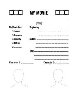 Preview of Story Writing/Visual Art Movie Making Activity