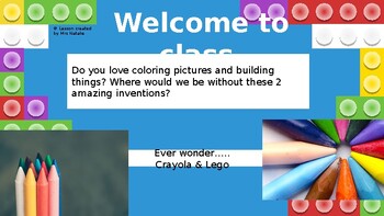 Preview of Story lesson for Crayola & Lego