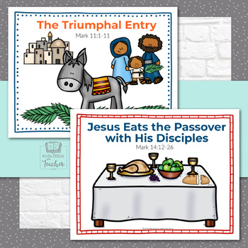 Story of Easter Jesus' Death and Resurrection Teaching Posters and Mini ...