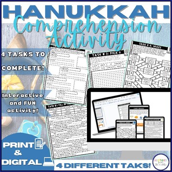 Preview of Story of Hanukkah | Reading Task Orientated Adventure  - Print and Digital