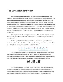 Preview of Story of Maya Numerals - a math story