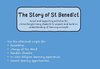 Preview of Story of St Benedict Reader's Theatre Short Skit Assembly Activities