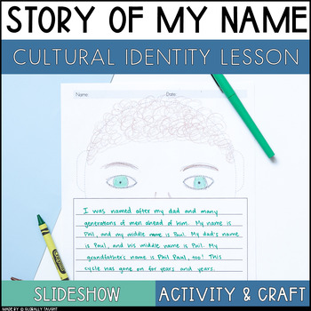 Preview of Story of My Name Project - Name Project for Kids - Cultural Identity Unit