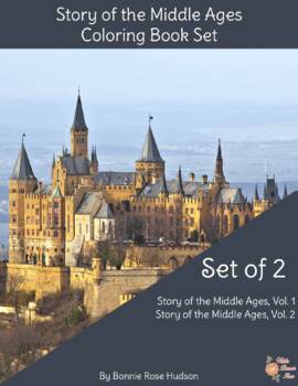 Preview of Story of the Middle Ages Coloring Book Set: Level B