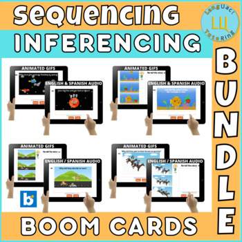 Preview of Sequencing Inferencing Bundle Bilingual Boom Cards