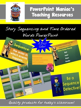 Preview of Story Sequencing and Time Order Words PowerPoint and Interactive Quiz