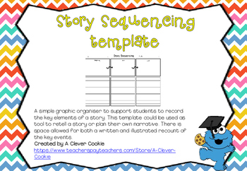 Preview of Story sequencing template for narrative retell