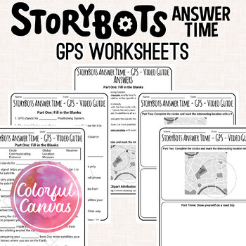 Preview of StoryBots Answer Time GPS | Global Positioning System Worksheet Video Guide