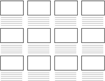 Preview of Blank Printable Storyboard Worksheet