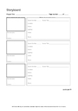 Storyboard Form for video and film planning