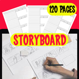 Storyboard Template Blank Storybook Sketchbook 120 pages