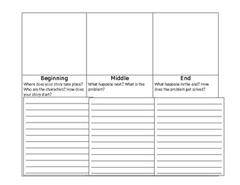 Storyboard Template for Creative Writing Organization | TpT