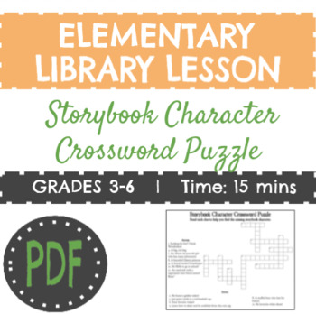 Storybook Character Crossword Puzzle (Upper Elementary) by EDUwithEmily