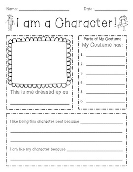 Storybook Character Day by Autumn Zaminski | Teachers Pay Teachers