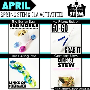 Preview of Storybook STEM {April} - Spring and Easter STEM Activities