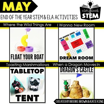 Preview of Storybook STEM Activities {May} - End of the Year - Where the Wild Things Are