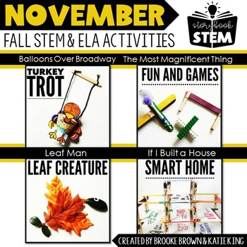 Preview of Storybook STEM {November} - Thanksgiving STEM Activities  Balloons Over Broadway