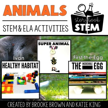 Preview of Storybook STEM Science Activities {ANIMALS} - Animal Adaptations and Habitats