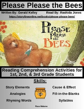 Preview of Storylineonline: Please Please the Bees: Reading Comprehension Activities