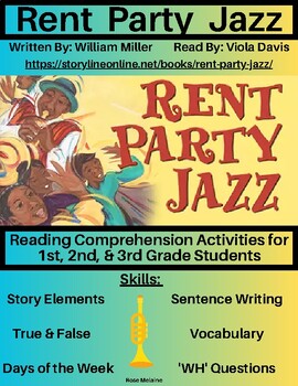 Preview of Storylineonline: Rent Party Jazz: Reading Comprehension Activity