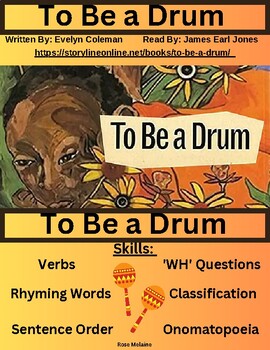 Preview of Storylineonline: To Be a Drum: Reading Comprehension Activities