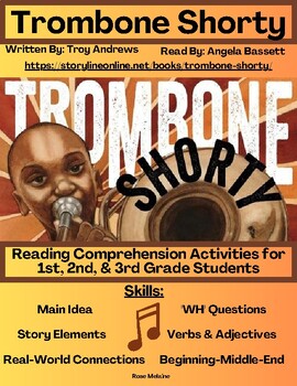 Preview of Storylineonline: Trombone Shorty: Reading Comprehension Activity