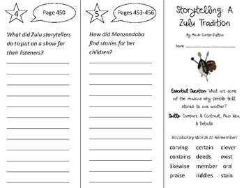 storytelling a zulu tradition trifold open court 2nd grade unit 6 lesson 5