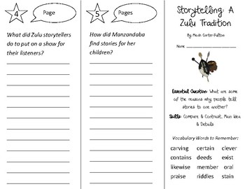 storytelling a zulu tradition trifold open court 2nd grade unit 6 lesson 5