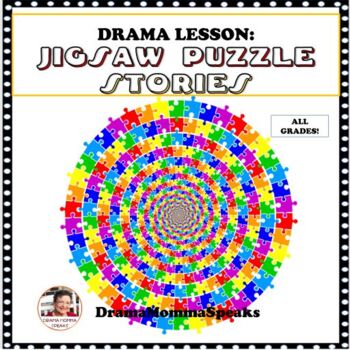 Preview of Back to School Ice Breaker Storytelling Jigsaw Puzzle Pieces Creative Writing