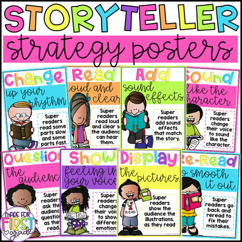 Storyteller Strategy Posters: Reading Workshop by MadeForFirstGrade
