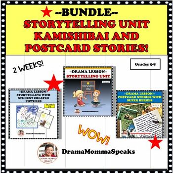 Preview of Storytelling Unit for Grades 5 to 8  Plus Bonus Lesson! Bundle