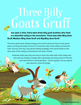 Preview of Storytime - Free Fairy Tale Plus Activties - Three Billy Goats Gruff