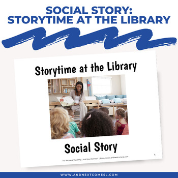 Preview of Storytime at the Library Social Story