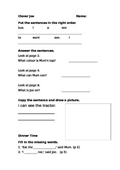 Preview of Storyworld Stage 2 Reading Comprehension Sheets