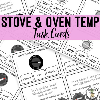 Preview of Stove & Oven Temperature Task Cards