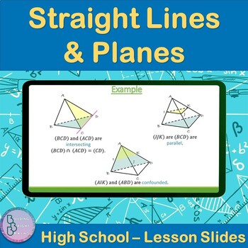 Preview of Straight Lines and Planes | High School Math PowerPoint Lesson Slides