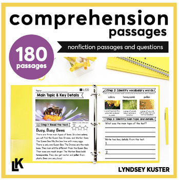 Preview of Reading Comprehension Passages and Questions