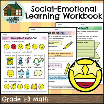 Preview of Strand A: Social-Emotional Learning Worksheets (Ontario MATH Grade 1, 2, and 3)