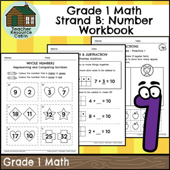 Preview of Strand B: Number Workbook (Grade 1 Ontario Math) New 2020 Curriculum