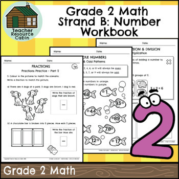 Preview of Strand B: Number Workbook (Grade 2 Ontario Math) New 2020 Curriculum