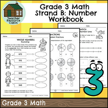 Preview of Strand B: Number Workbook (Grade 3 Ontario Math) New 2020 Curriculum
