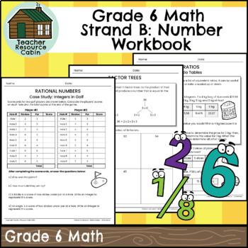Preview of Strand B: Number Workbook (Grade 6 Ontario Math) New 2020 Curriculum